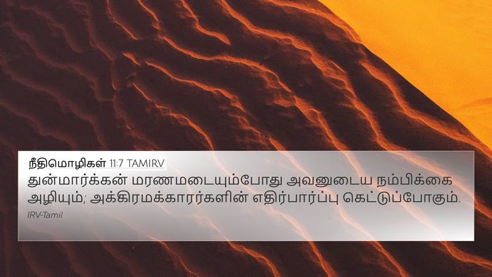 நீதிமொழிகள் 11:7 TAMIRV Bible Verse Image