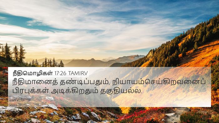 நீதிமொழிகள் 17:26 TAMIRV Bible Verse Image