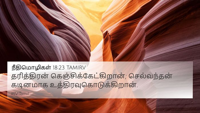 நீதிமொழிகள் 18:23 TAMIRV Bible Verse Image