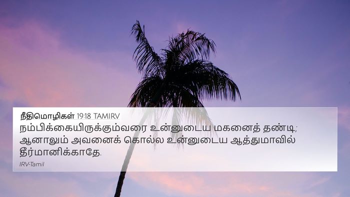 நீதிமொழிகள் 19:18 TAMIRV 4K Wallpaper -  - 4K Wallpaper Bible Verse