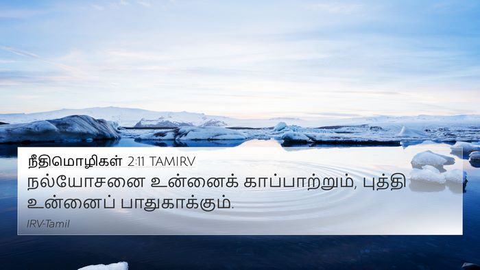 நீதிமொழிகள் 2:11 TAMIRV 4K Wallpaper - நல்யோசனை உன்னைக் - 4K Wallpaper Bible Verse