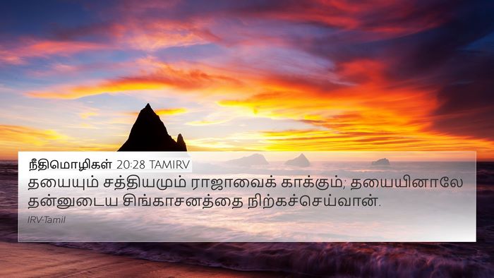 நீதிமொழிகள் 20:28 TAMIRV Bible Verse Image