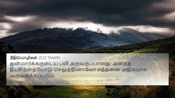 நீதிமொழிகள் 21:27 TAMIRV Bible Verse Image