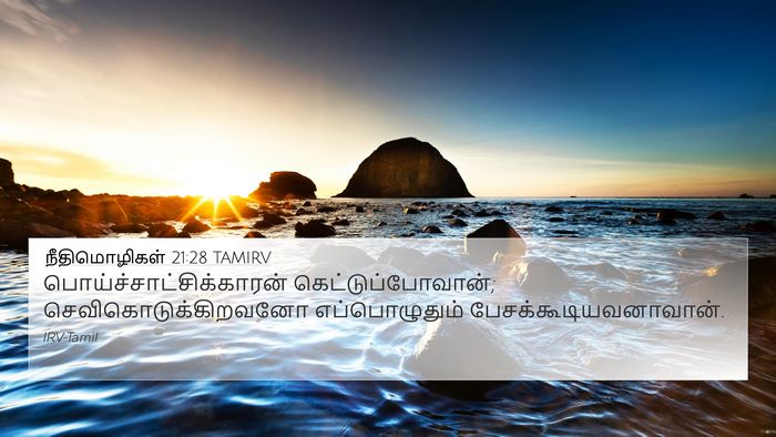 நீதிமொழிகள் 21:28 TAMIRV Bible Verse Image