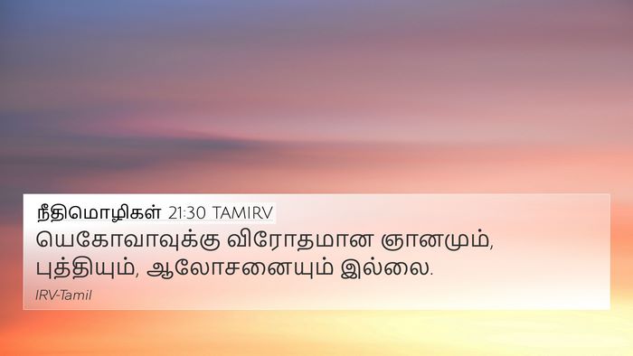 நீதிமொழிகள் 21:30 TAMIRV Bible Verse Image
