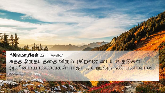 நீதிமொழிகள் 22:11 TAMIRV Bible Verse Image