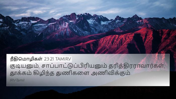 நீதிமொழிகள் 23:21 TAMIRV Bible Verse Image