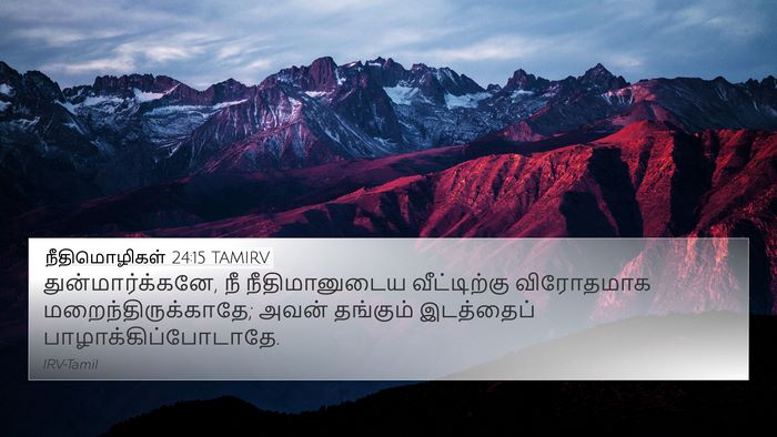 நீதிமொழிகள் 24:15 TAMIRV 4K Wallpaper - துன்மார்க்கனே, நீ - 4K Wallpaper Bible Verse