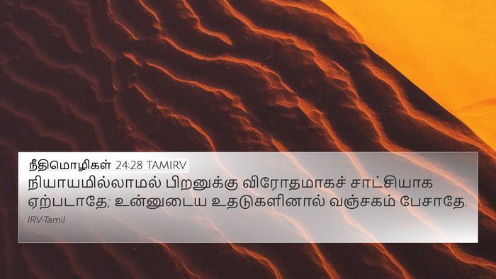 நீதிமொழிகள் 24:28 TAMIRV Bible Verse Image