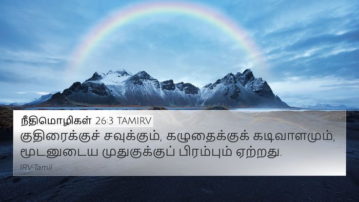 நீதிமொழிகள் 26:3 TAMIRV Bible Verse Image