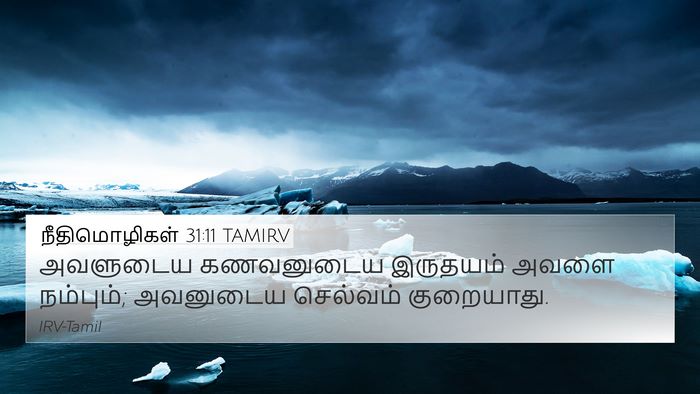 நீதிமொழிகள் 31:11 TAMIRV Bible Verse Image