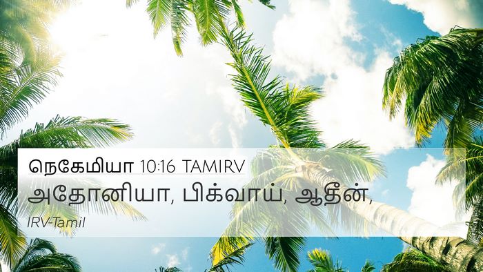 நெகேமியா 10:16 TAMIRV 4K Wallpaper - அதோனியா, பிக்வாய், - 4K Wallpaper Bible Verse