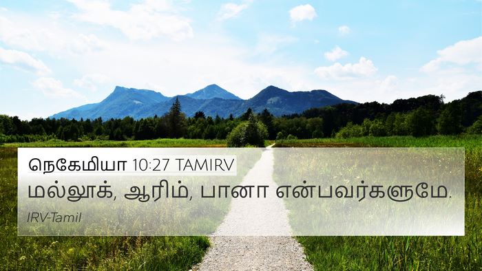 நெகேமியா 10:27 TAMIRV 4K Wallpaper - மல்லூக், ஆரிம், - 4K Wallpaper Bible Verse