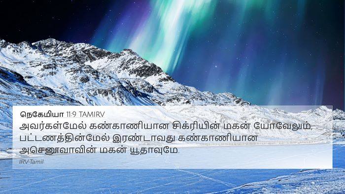 நெகேமியா 11:9 TAMIRV 4K Wallpaper - அவர்கள்மேல் - 4K Wallpaper Bible Verse
