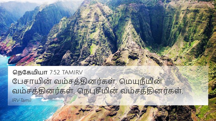 நெகேமியா 7:52 TAMIRV 4K Wallpaper - பேசாயின் - 4K Wallpaper Bible Verse