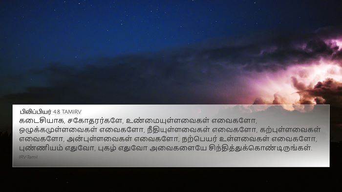 பிலிப்பியர் 4:8 TAMIRV Bible Verse Image