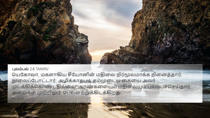 புலம்பல் 2:8 TAMIRV Bible Verse Image