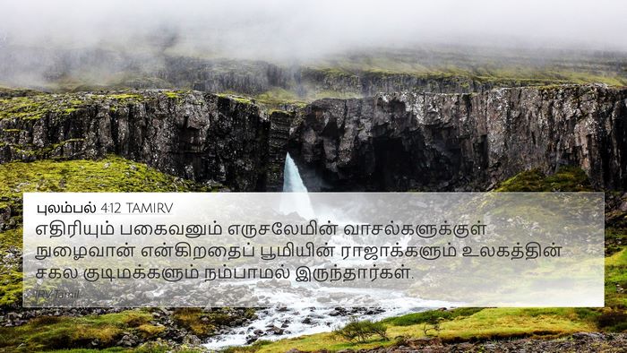 புலம்பல் 4:12 TAMIRV Bible Verse Image