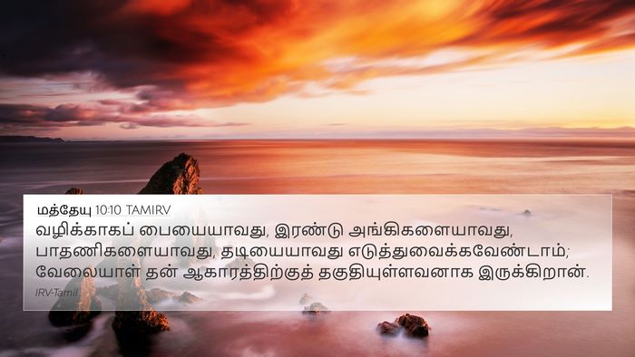 மத்தேயு 10:10 TAMIRV Bible Verse Image
