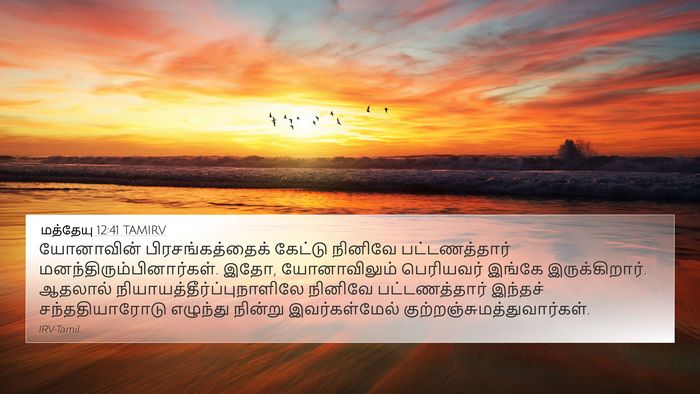 மத்தேயு 12:41 TAMIRV Bible Verse Image
