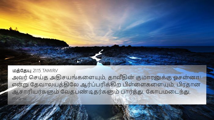 மத்தேயு 21:15 TAMIRV 4K Wallpaper - அவர் செய்த - 4K Wallpaper Bible Verse