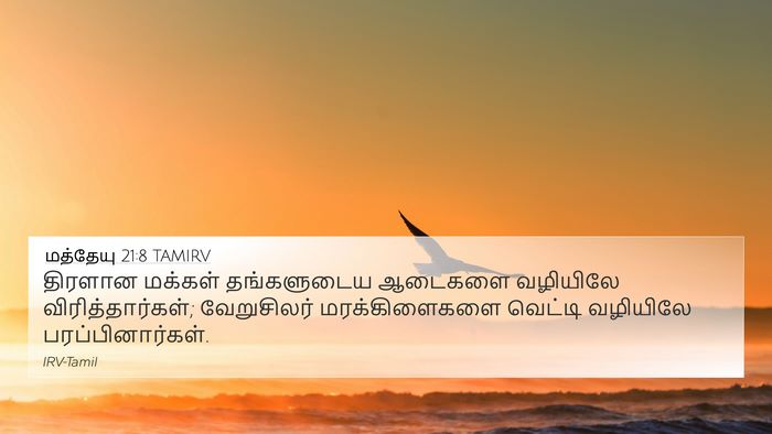 மத்தேயு 21:8 TAMIRV Bible Verse Image