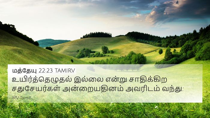 மத்தேயு 22:23 TAMIRV Bible Verse Image