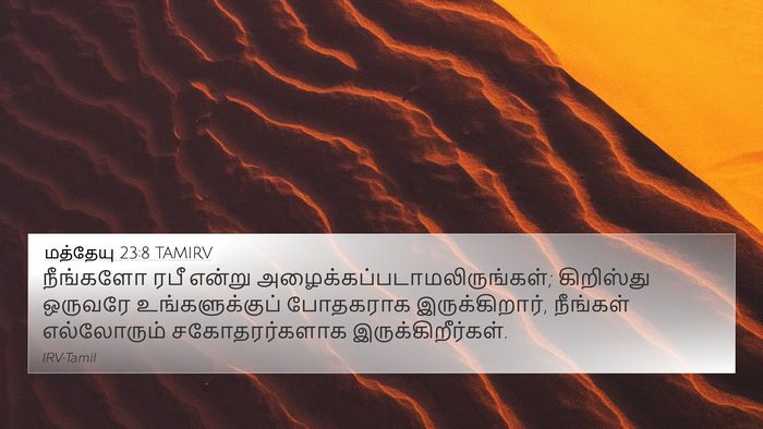 மத்தேயு 23:8 TAMIRV Bible Verse Image
