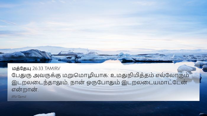மத்தேயு 26:33 TAMIRV 4K Wallpaper - பேதுரு அவருக்கு - 4K Wallpaper Bible Verse