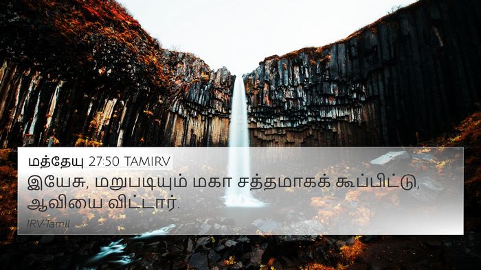 மத்தேயு 27:50 TAMIRV 4K Wallpaper - இயேசு, மறுபடியும் - 4K Wallpaper Bible Verse