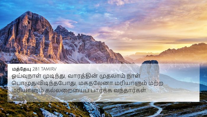 மத்தேயு 28:1 TAMIRV Bible Verse Image