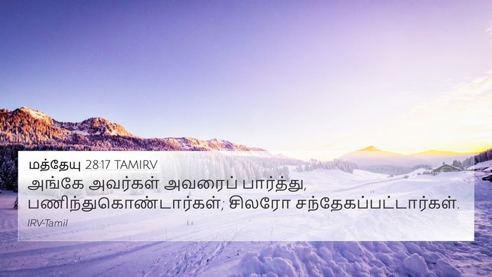மத்தேயு 28:17 TAMIRV Bible Verse Image