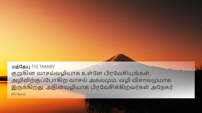 மத்தேயு 7:13 TAMIRV Bible Verse Image