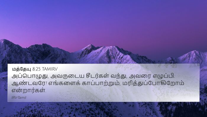மத்தேயு 8:25 TAMIRV 4K Wallpaper - அப்பொழுது, - 4K Wallpaper Bible Verse