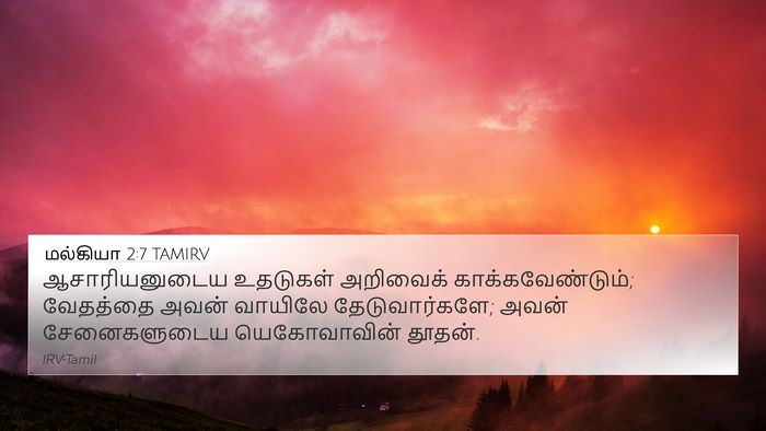 மல்கியா 2:7 TAMIRV Bible Verse Image