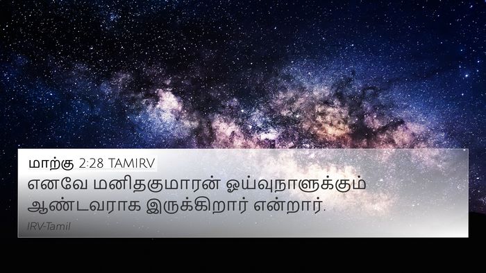 மாற்கு 2:28 TAMIRV Bible Verse Image