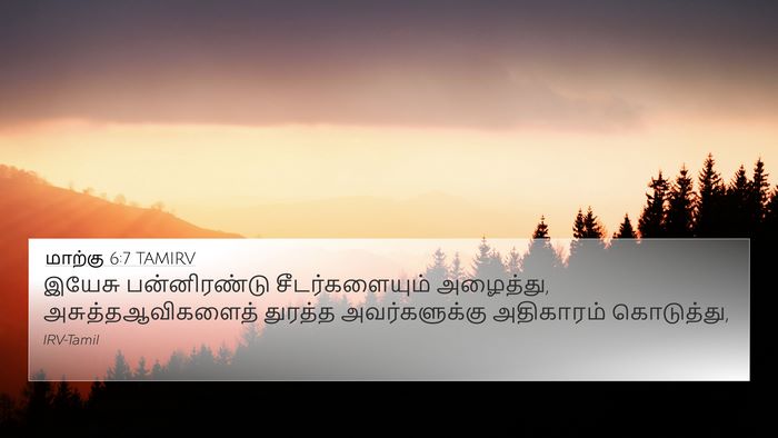 மாற்கு 6:7 TAMIRV Bible Verse Image