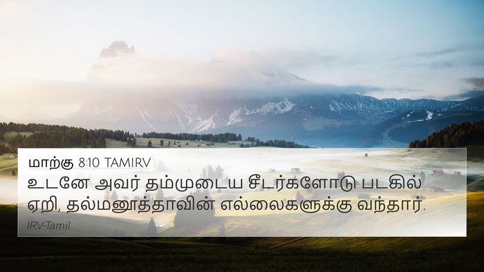 மாற்கு 8:10 TAMIRV 4K Wallpaper - உடனே அவர் - 4K Wallpaper Bible Verse