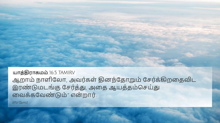 யாத்திராகமம் 16:5 TAMIRV Bible Verse Image