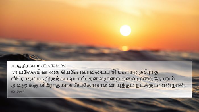யாத்திராகமம் 17:16 TAMIRV Bible Verse Image