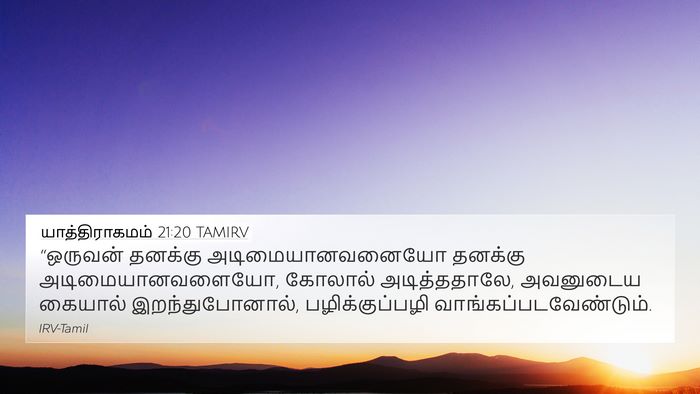யாத்திராகமம் 21:20 TAMIRV Bible Verse Image
