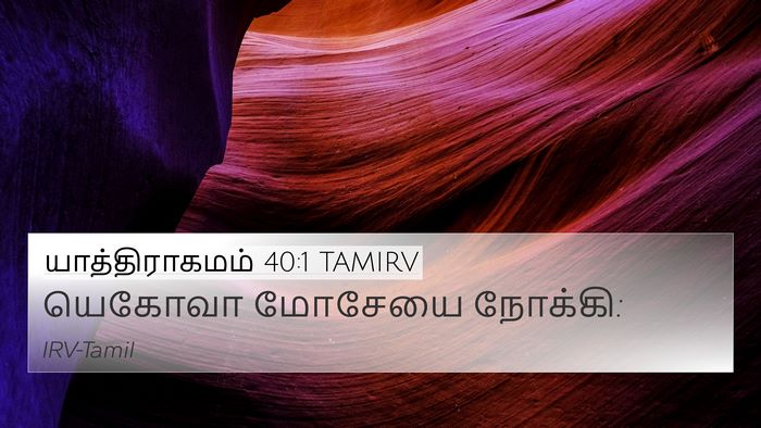 யாத்திராகமம் 40:1 TAMIRV 4K Wallpaper - யெகோவா மோசேயை - 4K Wallpaper Bible Verse