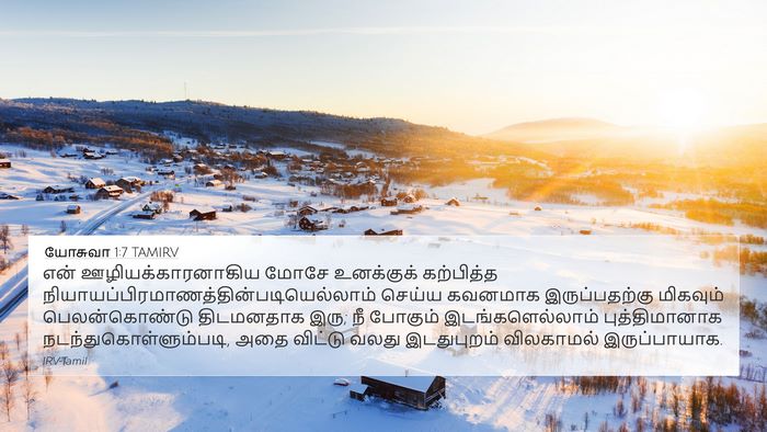 யோசுவா 1:7 TAMIRV Bible Verse Image