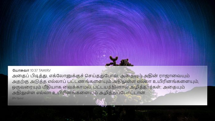 யோசுவா 10:37 TAMIRV Bible Verse Image