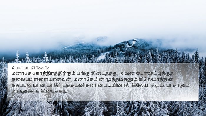 யோசுவா 17:1 TAMIRV Bible Verse Image