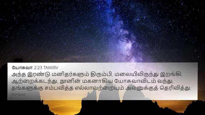 யோசுவா 2:23 TAMIRV Bible Verse Image