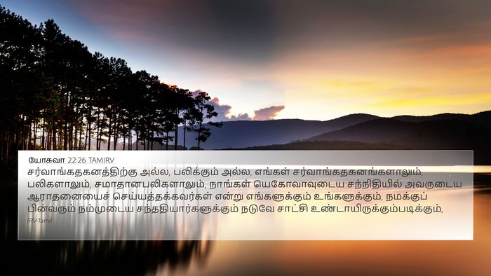 யோசுவா 22:26 TAMIRV Bible Verse Image