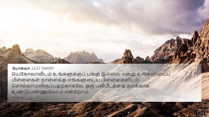 யோசுவா 22:27 TAMIRV Bible Verse Image