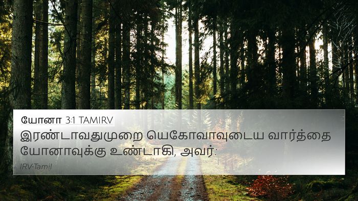 யோனா 3:1 TAMIRV 4K Wallpaper - இரண்டாவதுமுறை - 4K Wallpaper Bible Verse