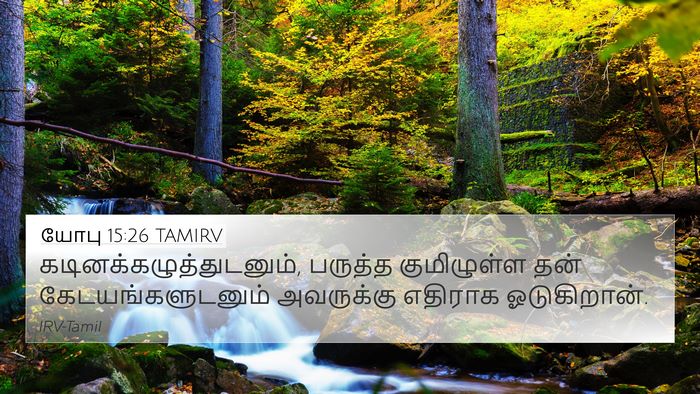 யோபு 15:26 TAMIRV 4K Wallpaper -  - 4K Wallpaper Bible Verse